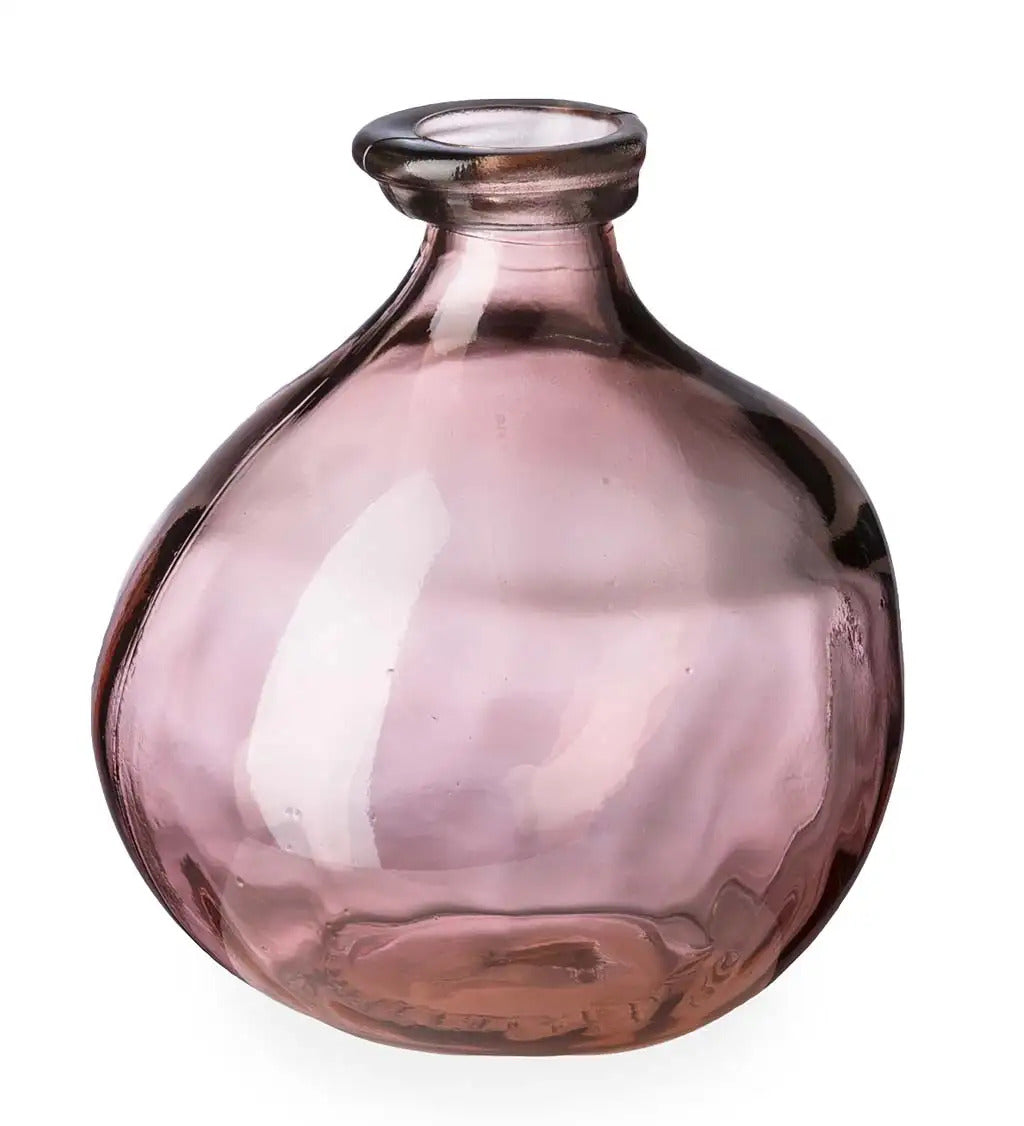 VivaTerra Bubble Recycled Glass Balloon Vase, 7"H