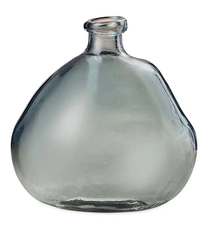 VivaTerra Askew Recycled Glass Balloon Vase, 9"