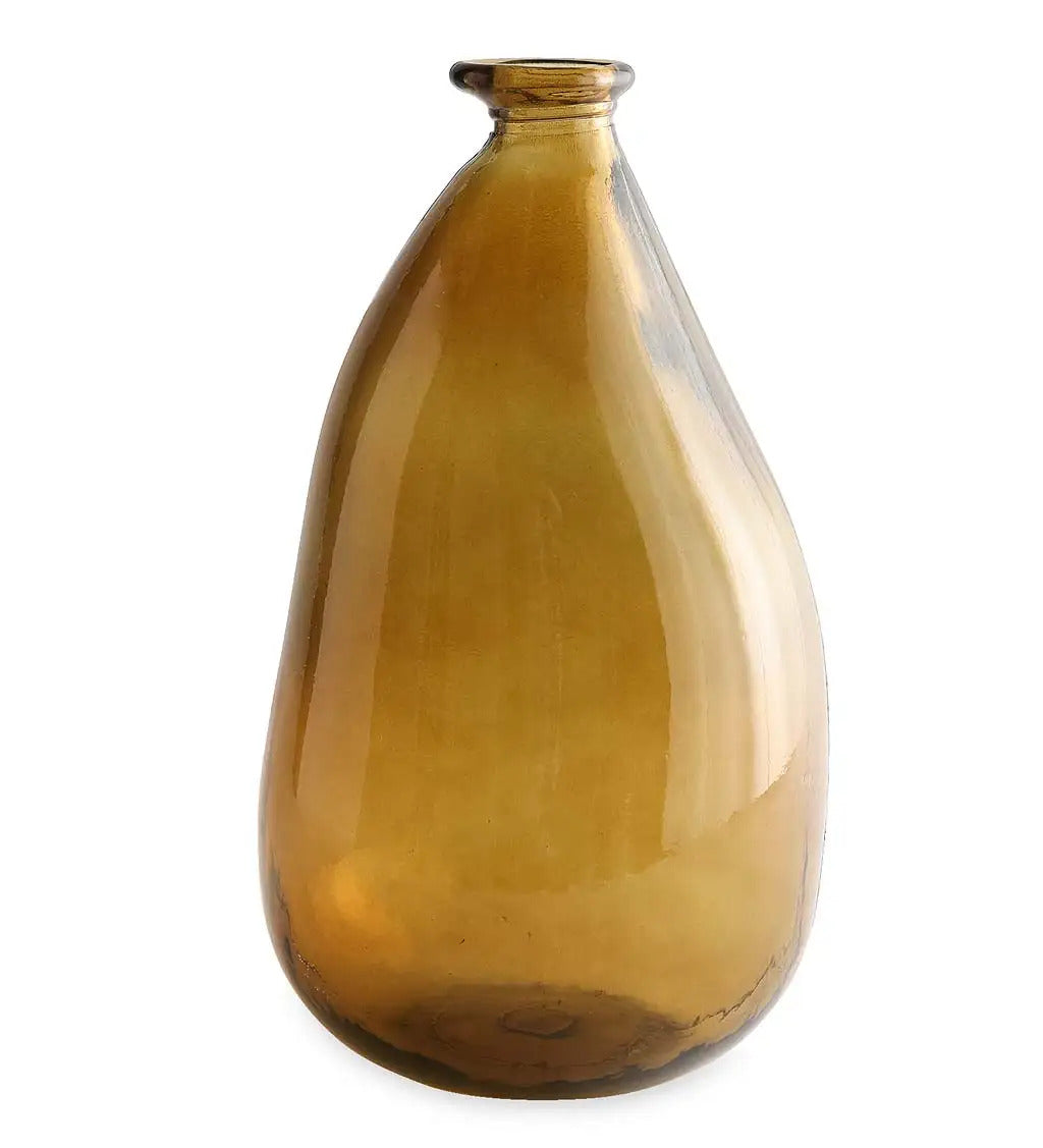 VivaTerra Oblong Recycled Glass Balloon Vase, 14"