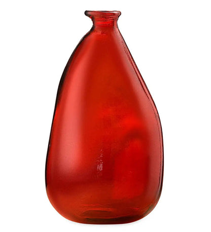 VivaTerra Oblong Recycled Glass Balloon Vase, 14"