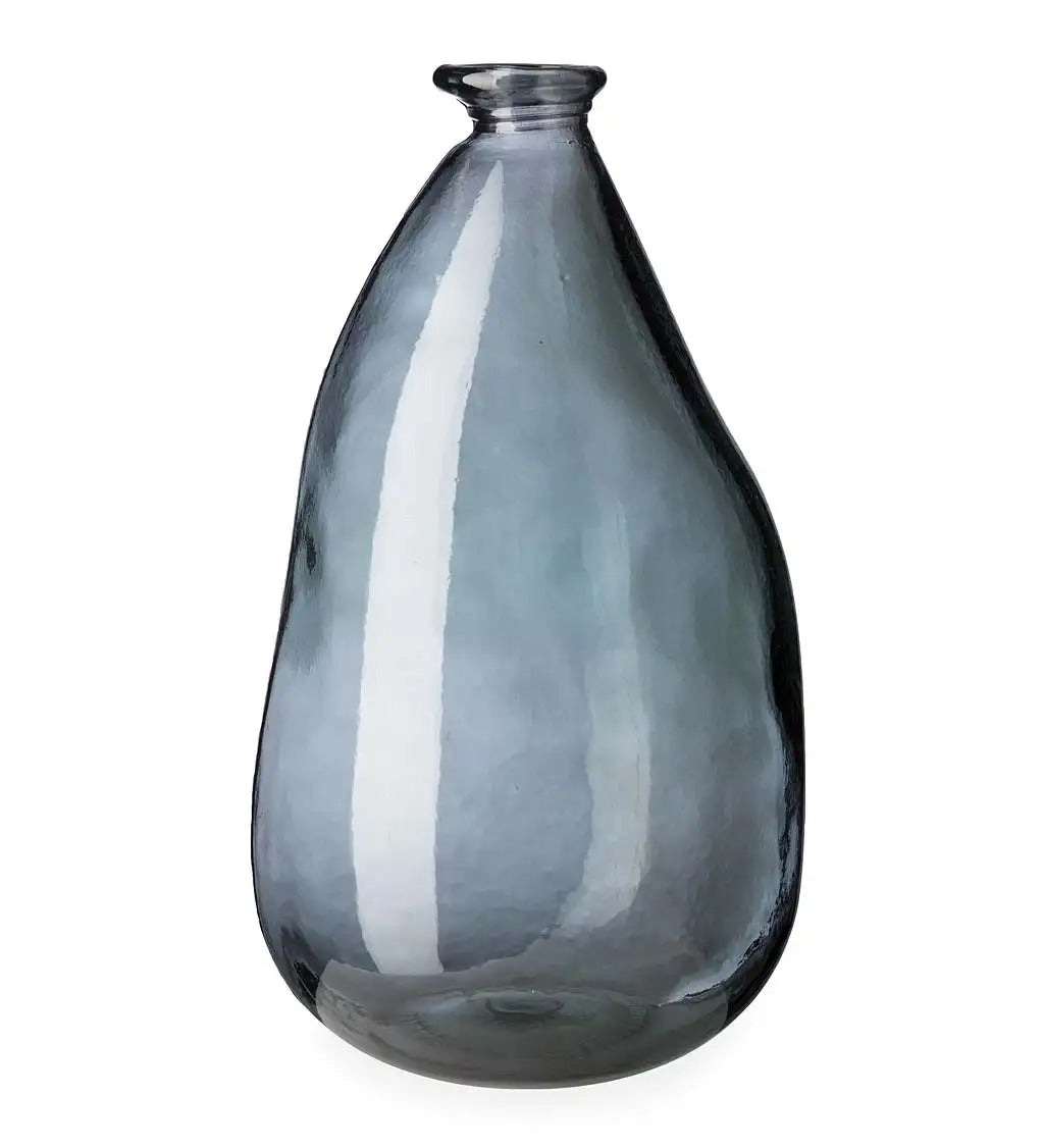 VivaTerra Oblong Recycled Glass Balloon Vase, 14"