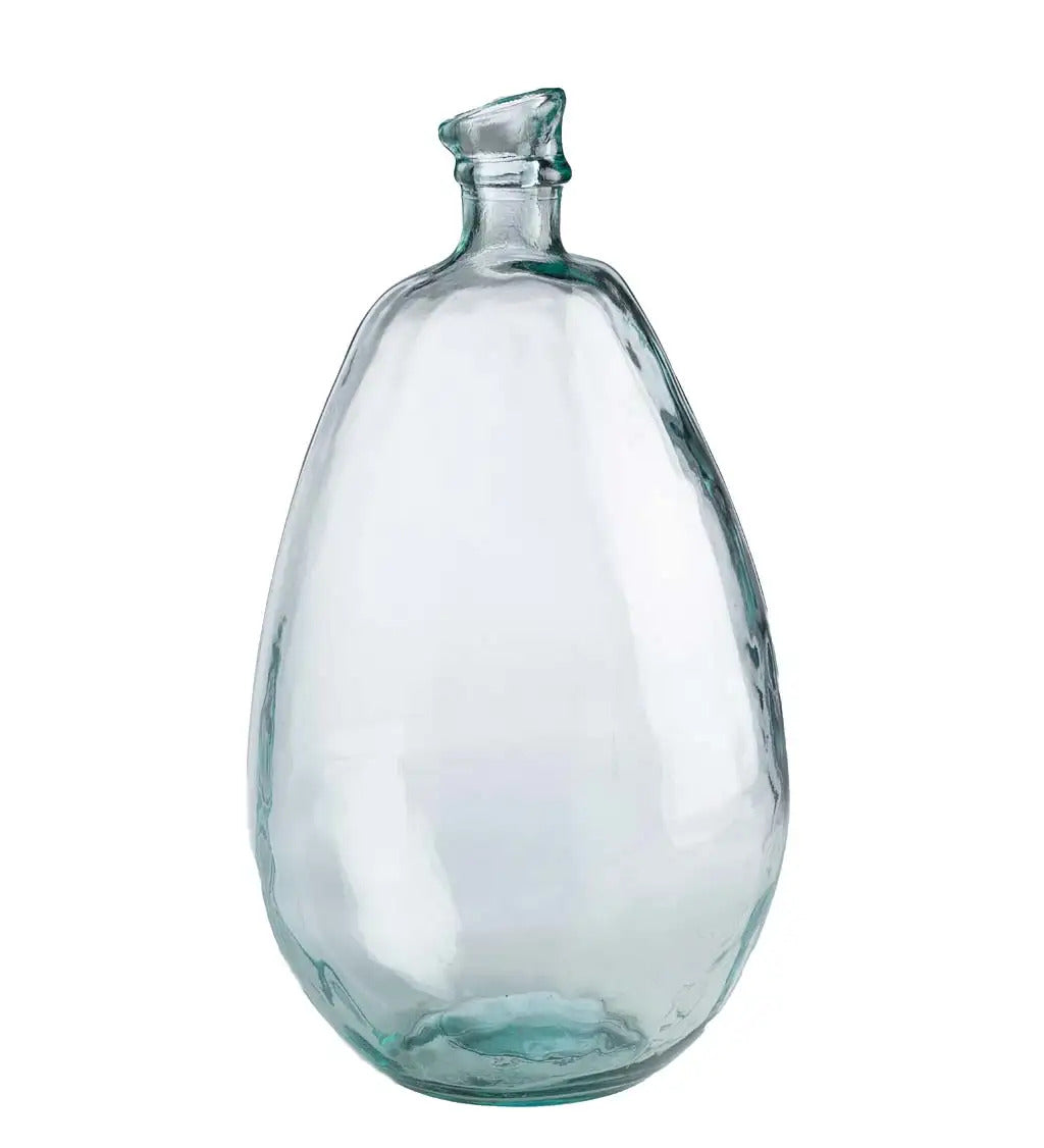 VivaTerra Recycled Tall Glass Balloon Vase, 19"