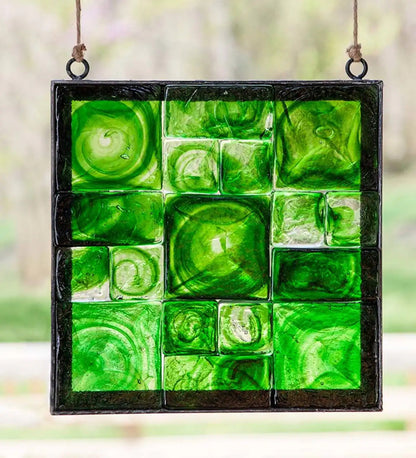 VivaTerra Framed Recycled Glass Block Art