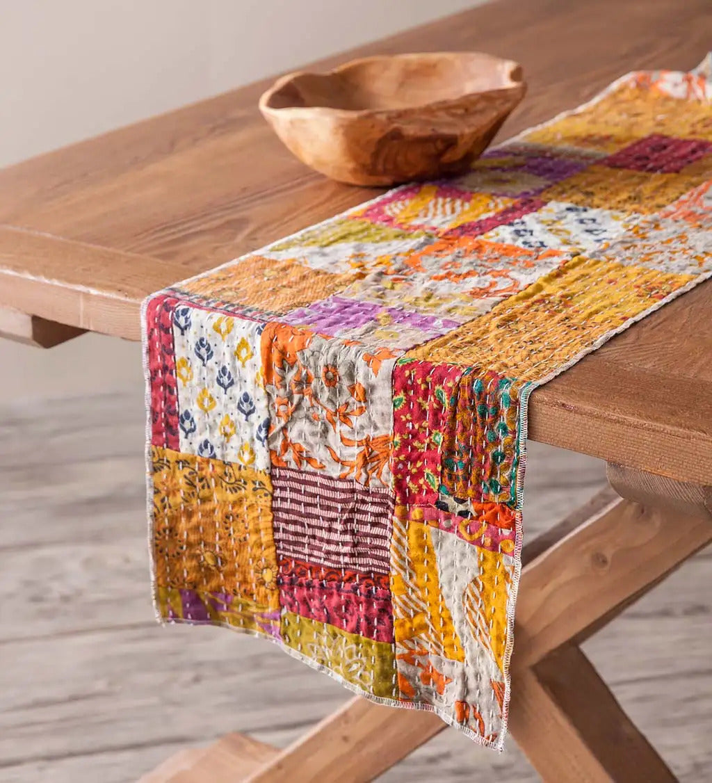 VivaTerra Recycled Sari Table Linen Collection