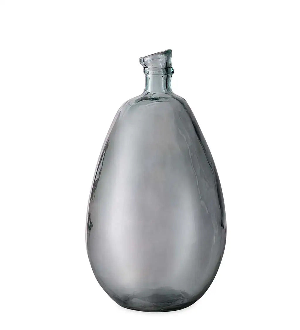 VivaTerra Recycled Tall Glass Balloon Vase, 19"