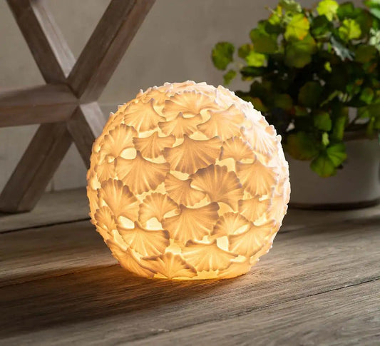 VivaTerra Ginkgo Leaf Ball Lamp