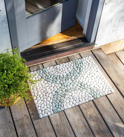 VivaTerra Modern Rainbow Riverstone Doormat