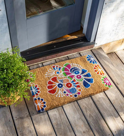 VivaTerra Rangoli Coir Door Mat