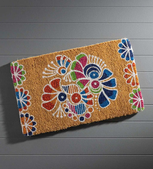 VivaTerra Rangoli Coir Door Mat