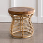 VivaTerra Rattan and Wood Side Table Rattan and Wood Side Table