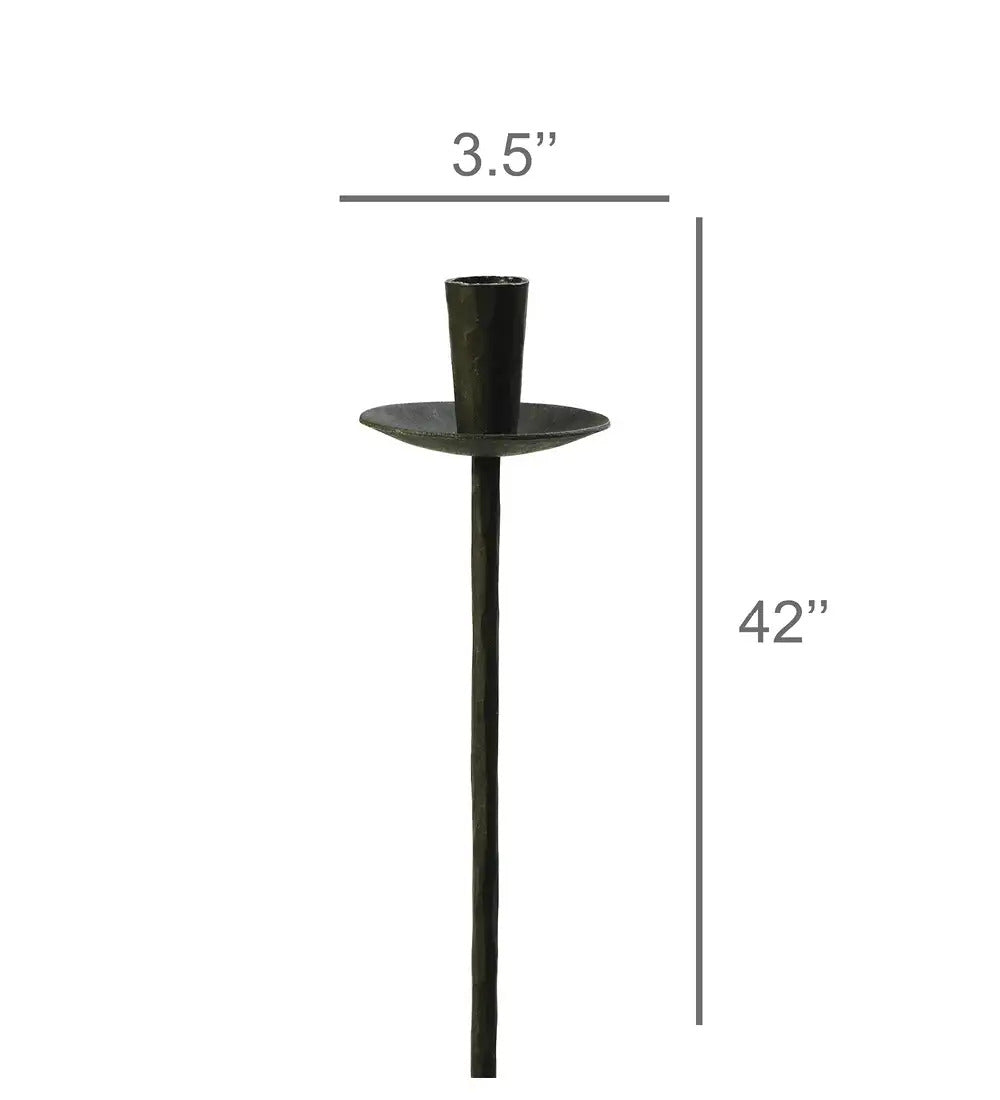 VivaTerra Garden Stake Iron Taper Holder