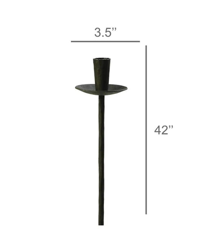 VivaTerra Garden Stake Iron Taper Holder