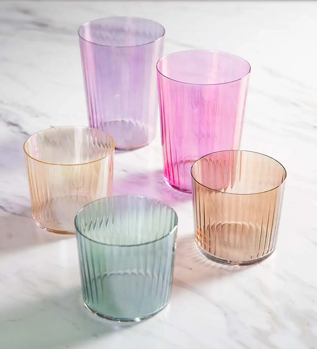 VivaTerra Hand-Painted Gem Glassware