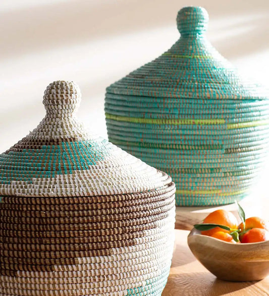 VivaTerra Handwoven Senegal Warming Basket