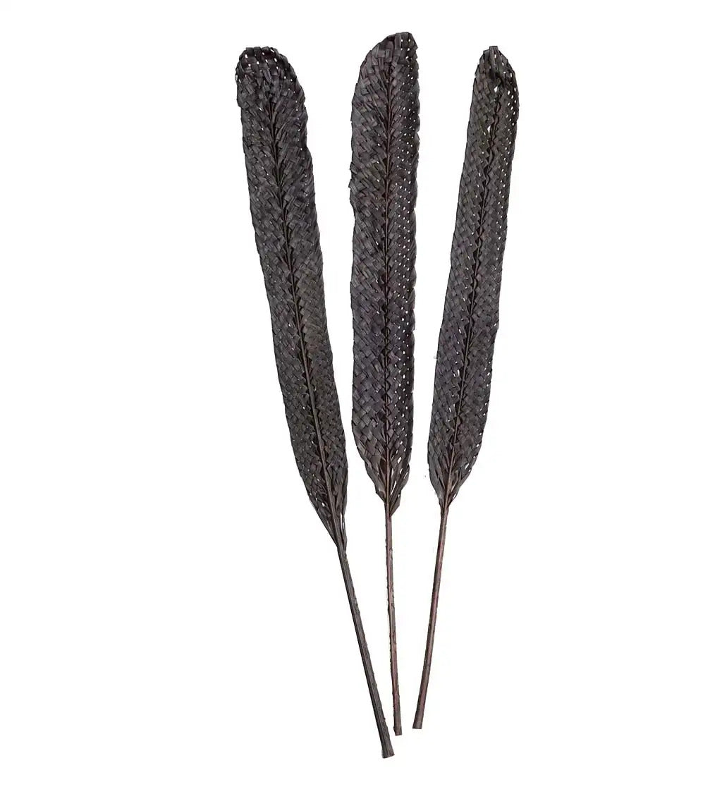 VivaTerra Woven Kejur Leaves, Set of 3