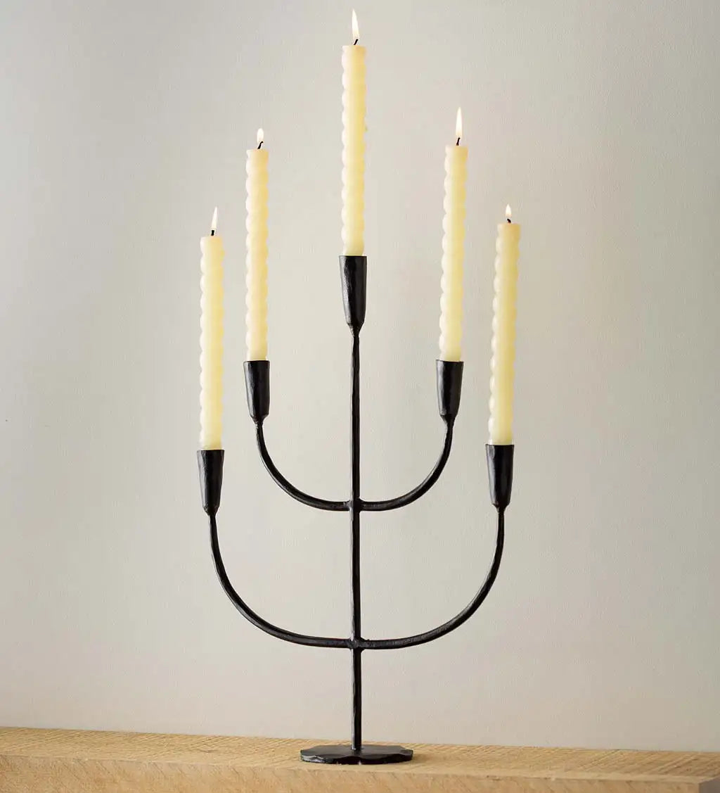 VivaTerra 5-Arm Iron Candelabra