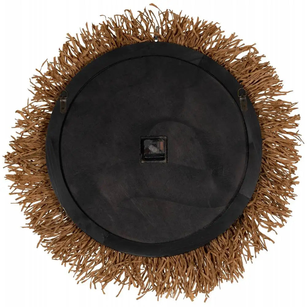 VivaTerra Burke Raffia Wall Clock