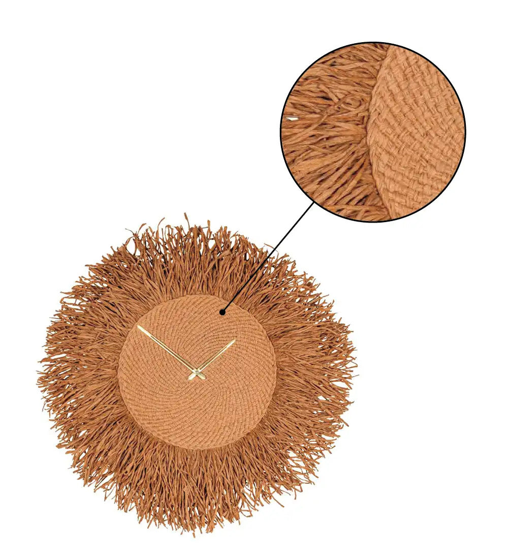 VivaTerra Burke Raffia Wall Clock