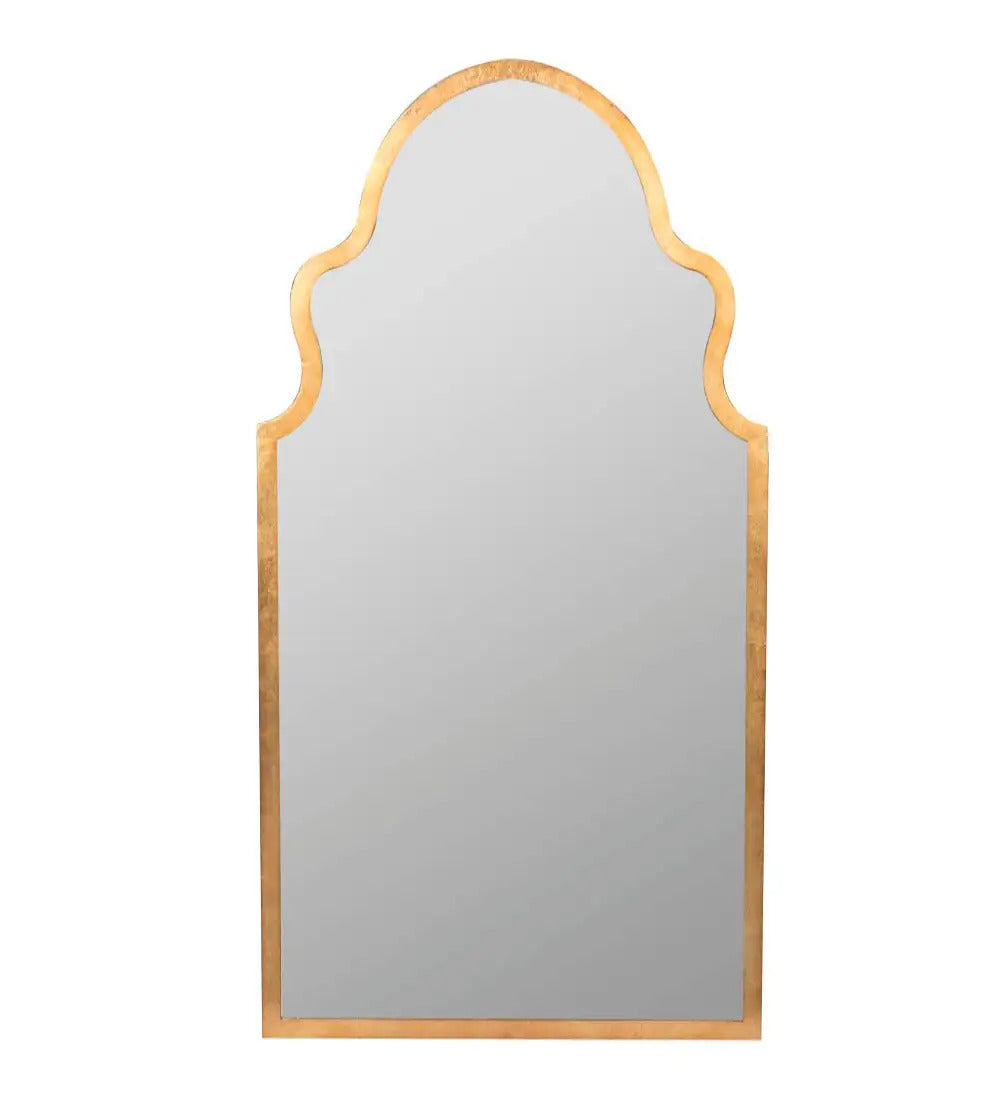 VivaTerra Lincoln Gold Leaf Metal Wall Mirror