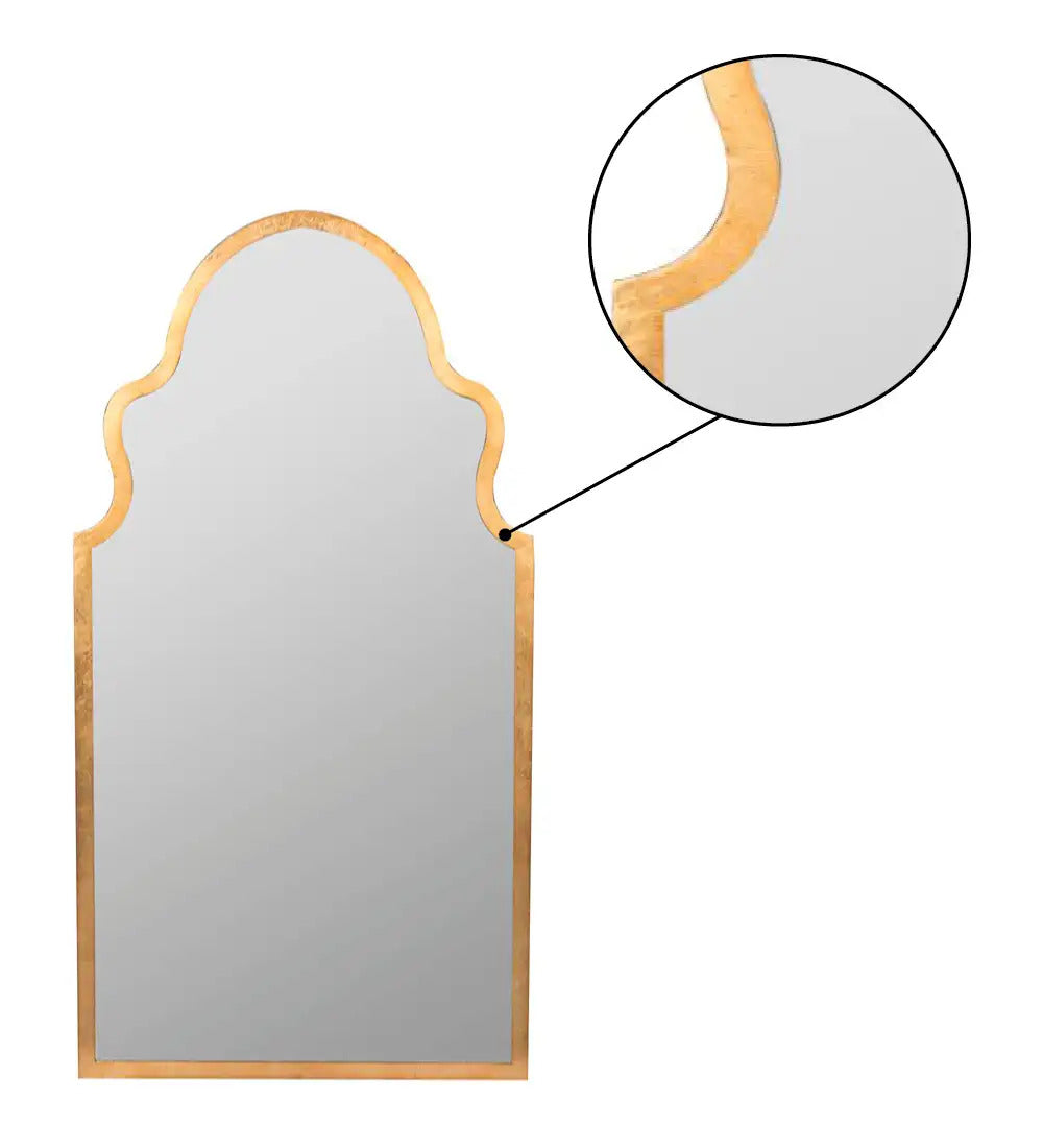 VivaTerra Lincoln Gold Leaf Metal Wall Mirror