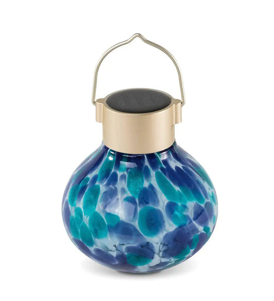 VivaTerra Hand-blown Glass Solar Tea Lantern