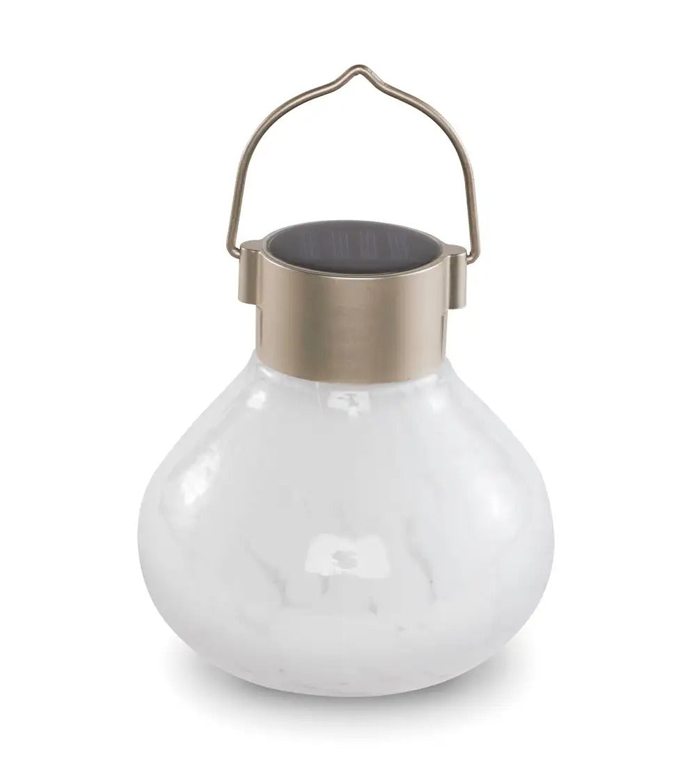 VivaTerra Hand-blown Glass Solar Tea Lantern