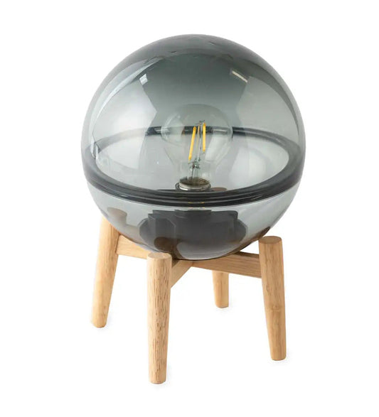 VivaTerra Globe Glass Desk Light with Stand - Green