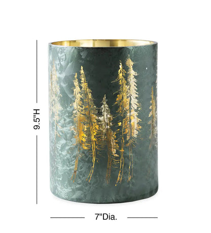 VivaTerra Pine Tree Etched Hurricane Collection