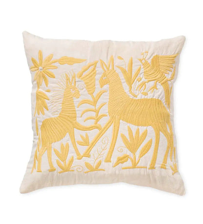 VivaTerra Otomi Mexican Embroidered Animal Stitched Pillow Cover