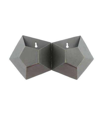 VivaTerra Hexagonal Iron Wall Vase Collection