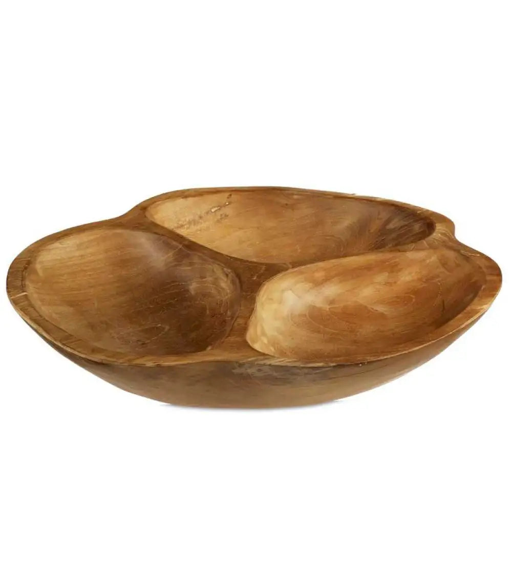 VivaTerra Takara Teak Divided Serving Bowl