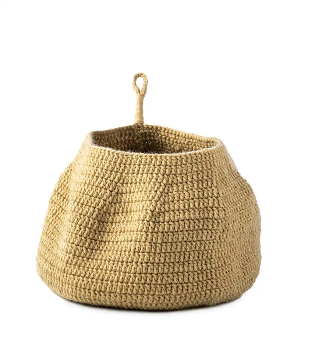 VivaTerra Crochet Nested Baskets, Set of 3