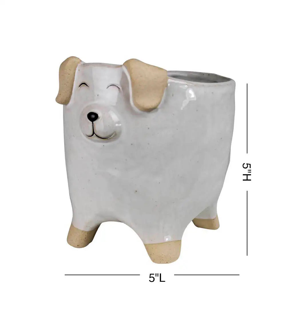 VivaTerra Dog Ceramic Planter