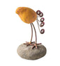 VivaTerra Terracotta Bird on Stone Figurine