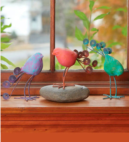 VivaTerra Terracotta Bird Figurine