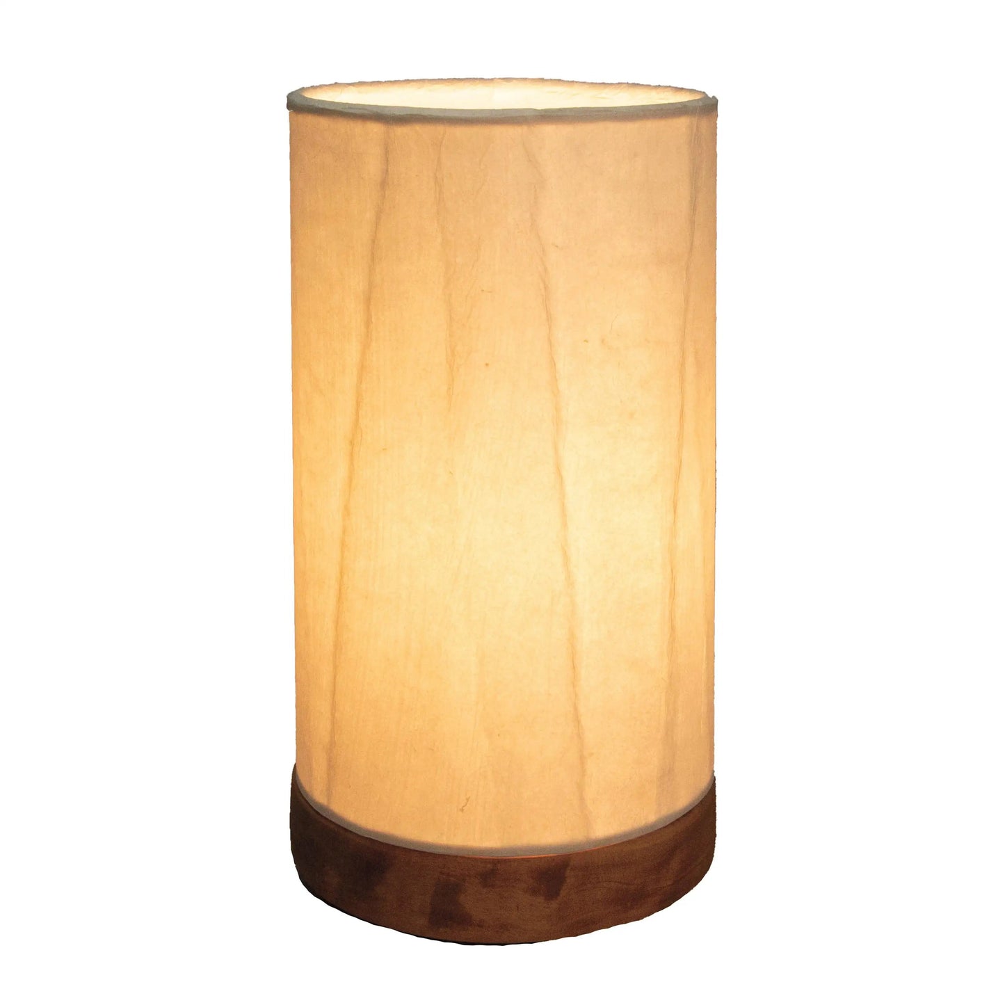 VivaTerra Recycled Paper Mini Lamp on Mango Wood Base