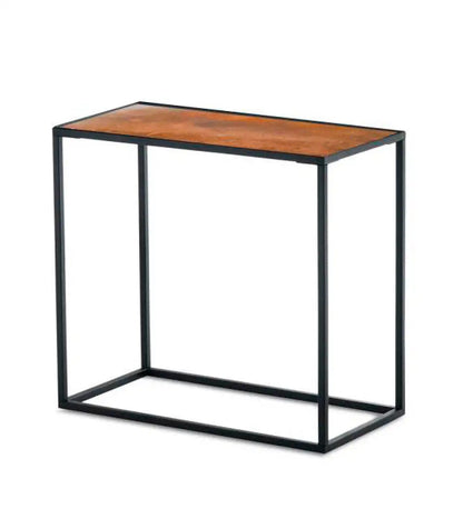 VivaTerra Pietra Metal Rectangular Side Table