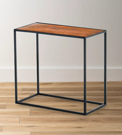 VivaTerra Pietra Metal Rectangular Side Table