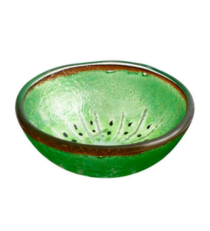 VivaTerra Painted Glass Fruit Serving Bowl