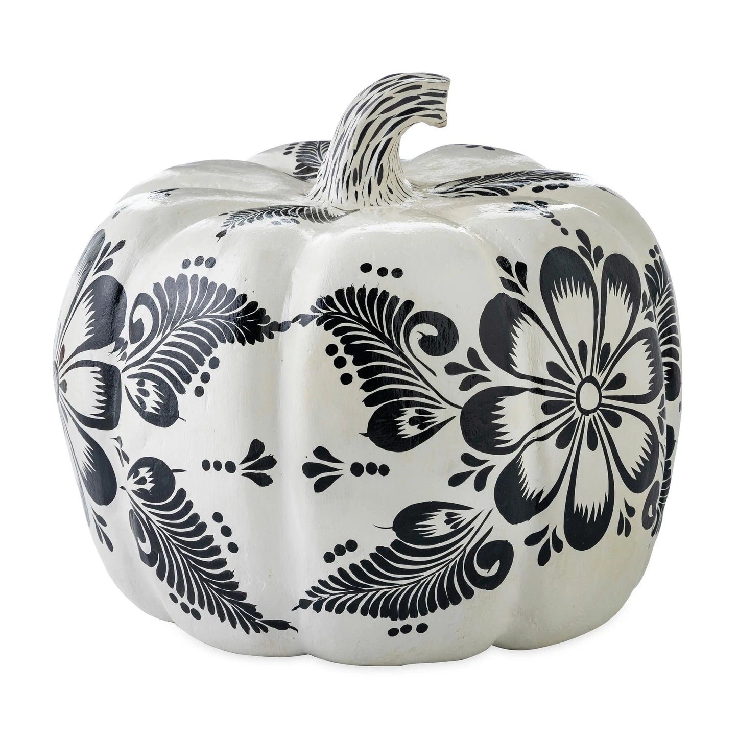 VivaTerra Handcrafted Talavera Black and White Pumpkins