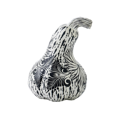 VivaTerra Handcrafted Talavera Black and White Pumpkins