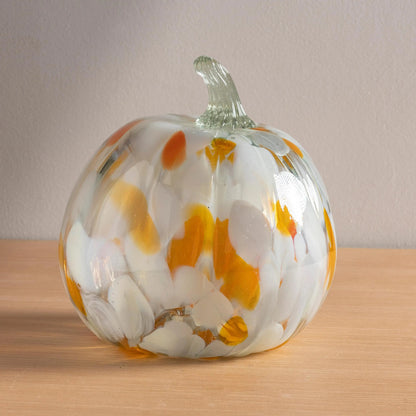 VivaTerra Handcrafted Recycled Glass Pumpkin