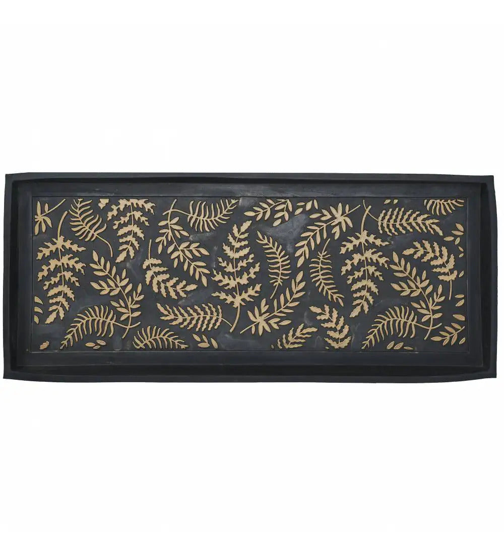 VivaTerra Copper-Brushed Ferns Rubber Boot Tray