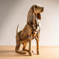 VivaTerra Indoor/ Outdoor Teak Sitting Dog Sculpture