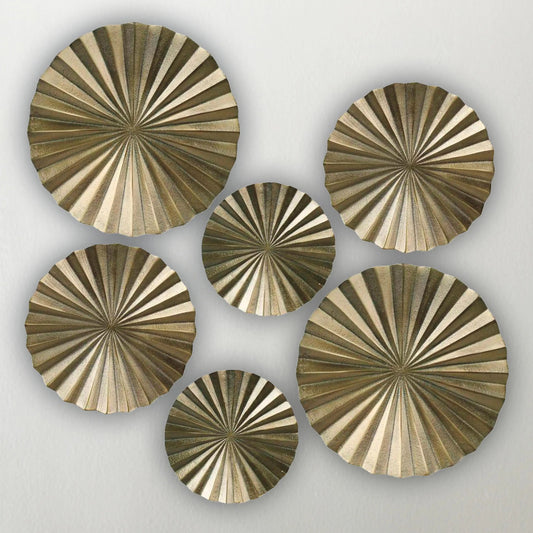 VivaTerra Brass Wall Art, Set of 6