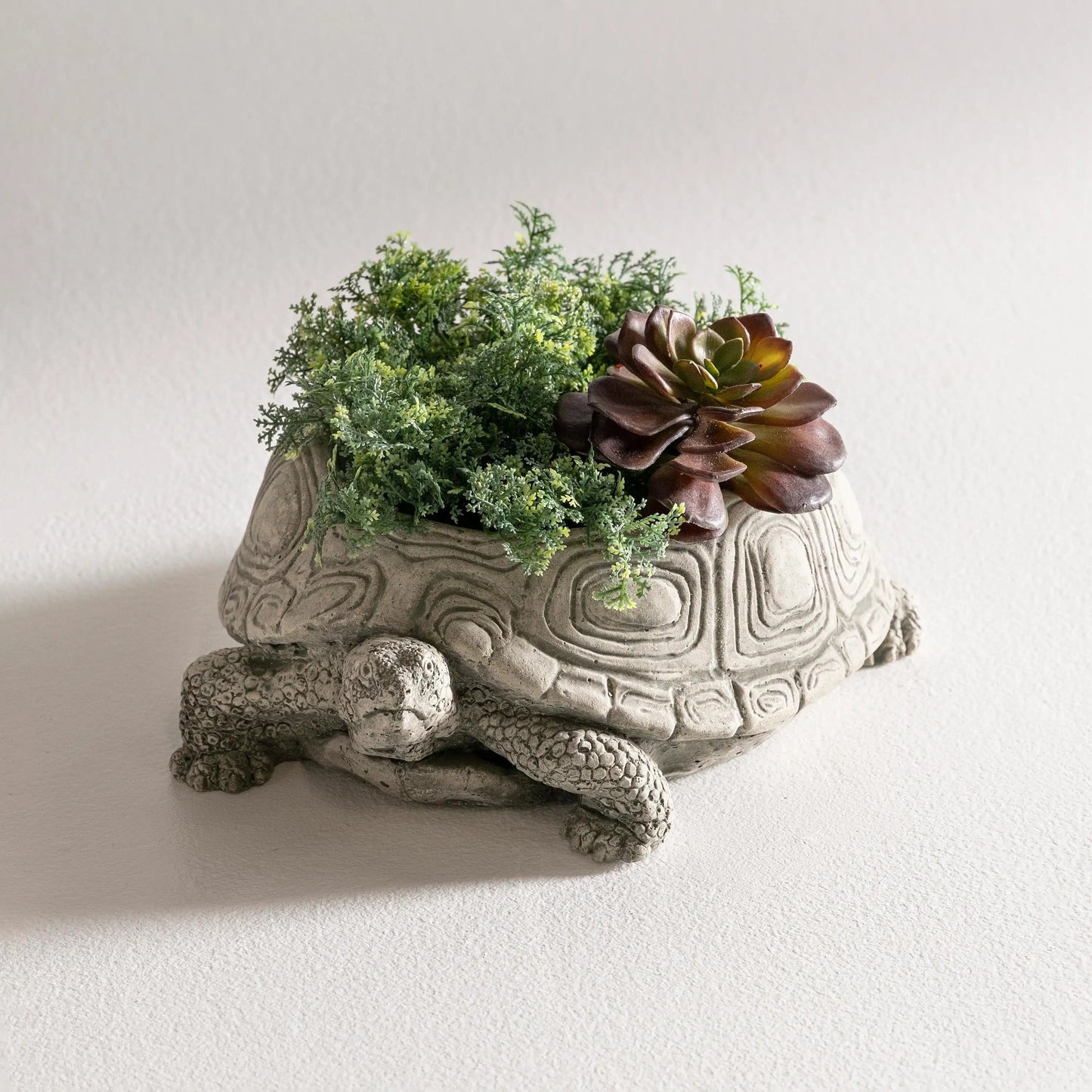 VivaTerra Handcrafted Alpine Stone Turtle Planter