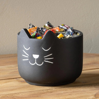 VivaTerra Black Cat Cement Planter