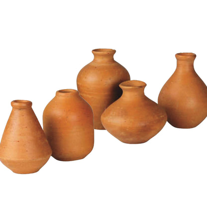 VivaTerra Petite Terracotta Vases, Set of 5