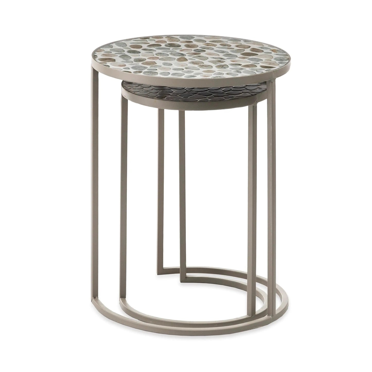 VivaTerra Modern Cali Nesting Side Tables, Set of 2