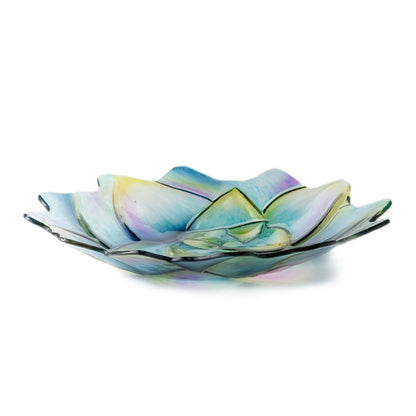 VivaTerra Succulent-Shaped Glass Bird Bath